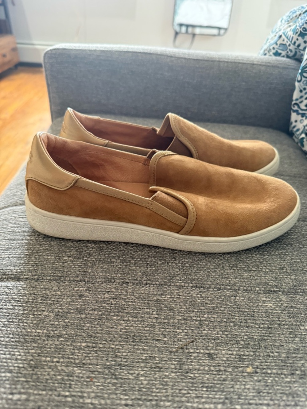 UGG Women's Slip-On Suede Flats in Cognac